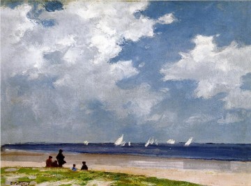  Impressionist Kunst - Segelbooten aus Far Rockaway Impressionist Strand Edward Henry Potthast